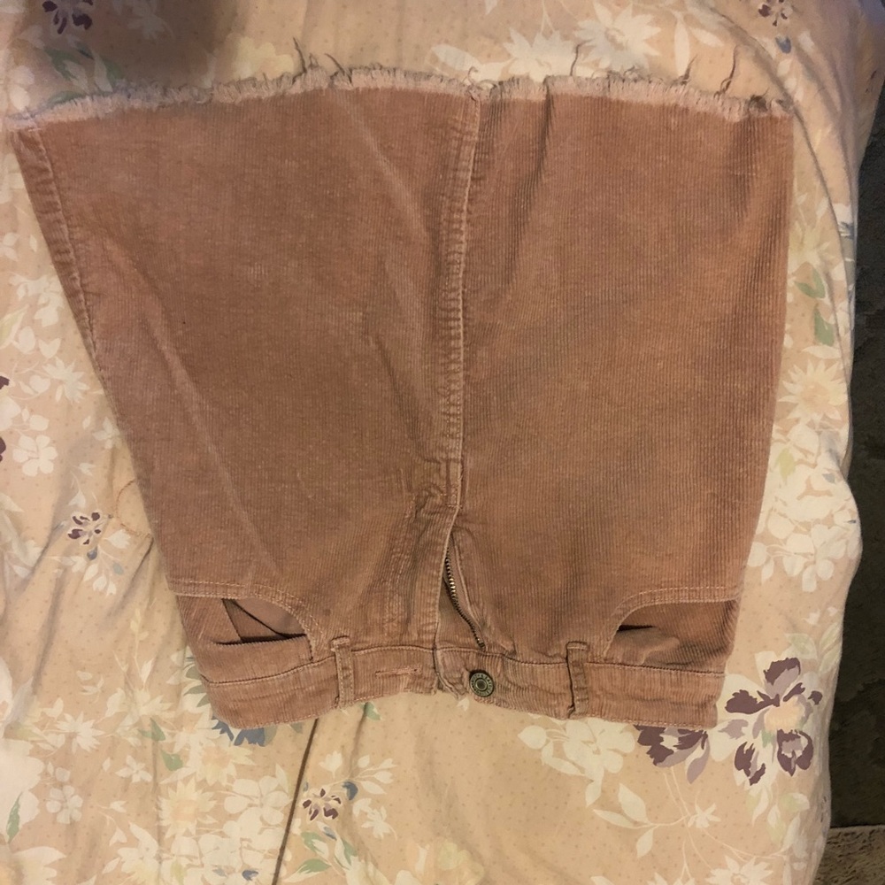 Pink corduroy skirt